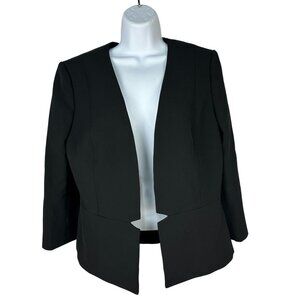 Tahari Arthur S. Levine Black Open-Front Blazer Jacket Size 12